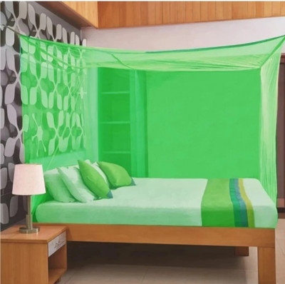 ASP HDPE - High Density Poly Ethylene Adults Washable Mono-green Mosquito Net(Green, Bed Box)