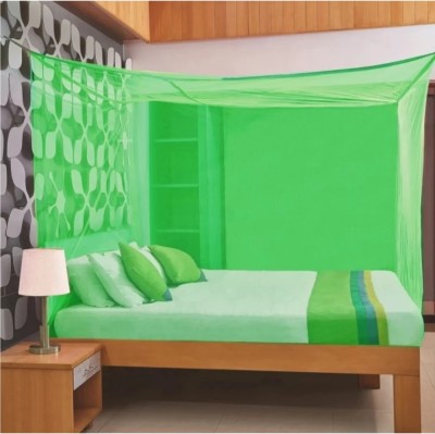 ANSARI ENTERPRISES HDPE - High Density Poly Ethylene Adults Washable Classic (Size 6x7-ft) Mosquito Net(Green, Bed Box)