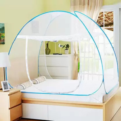 SIFRA Polyester Adults Washable SIF_MQ_86 Mosquito Net(Blue, Tent)