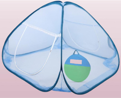 Rsmosquito Polyester Adults Washable Foldable_Blue net_A1 Mosquito Net(Blue, Bed Box)