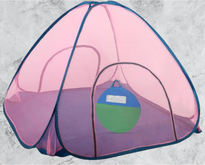 Rsmosquito Polyester Adults Washable Foldable_Pink net_A1 Mosquito Net(Pink, Bed Box)