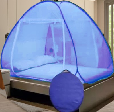 KHANJAN FASHION HUB Polyester Kids Washable BLUE mosquito net single mosquito net single bed 4x6 machardani window net daba Mosquito Net(Blue, skyblue, firozi, Sky blue, Navy Blue, Tent)