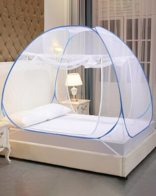Fozii Enterprises Polyester Adults Washable FF07uFoziMN-1124AB Mosquito Net(Blue, Tent)