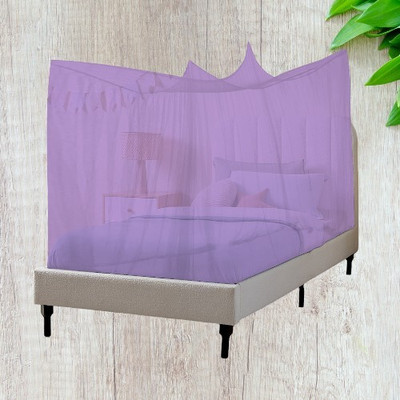 Nissi Polyester Adults Washable Dobule Bed Polyster Mosquito Net 4 x 6.5ft For Adults A087 Mosquito Net(Purple, Tent)
