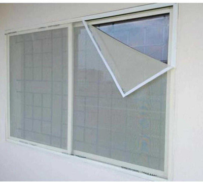 Divyanshi HDPE - High Density Poly Ethylene Adults Washable WINDOW NET 4X5 Mosquito Net(White, Frame Hung)