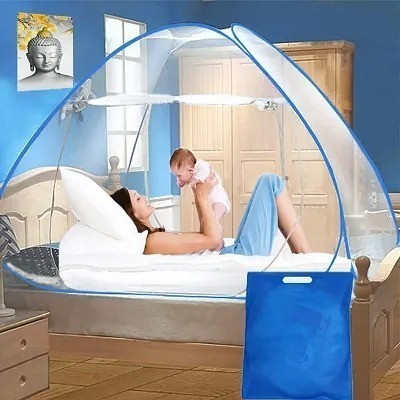 SoniE Polyester Adults Washable AE467&AF467 Mosquito Net(Light Blue, Tent)