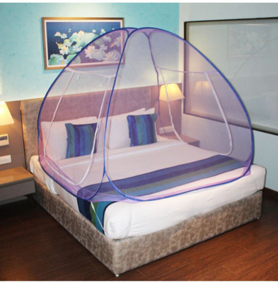 Fozii Enterprises Polyester Adults Washable FoziMN-1003AB Mosquito Net(Blue, Frame Hung)
