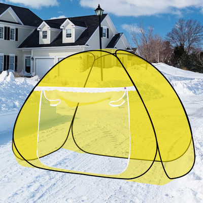 SILVER SHINE Polyester Adults Washable Foldable Polyester Multi Color Washable Single Bed Mosquito Net Mosquito Net(Yellow-Black, Tent)