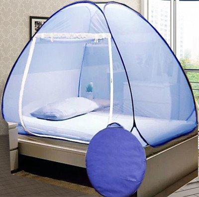 didhiti Polyester Adults Washable BLUE-CC-CCC tent mosquito net for 4 man sleeping bag air pillow mosquito net t Mosquito Net(Blue, skyblue, firozi, Sky blue, Navy Blue, Tent)