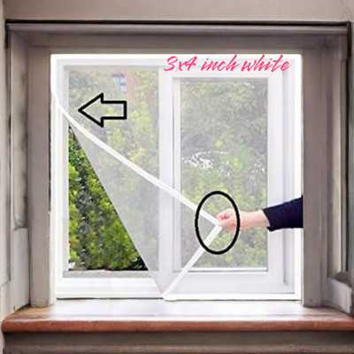 ZIMBLE Fibre Adults Washable Windows Mosquito Net, Insect Net Frame/120 GSM Highly Durable and safe Mosquito Net(3X4 WHITE, Frame Hung)