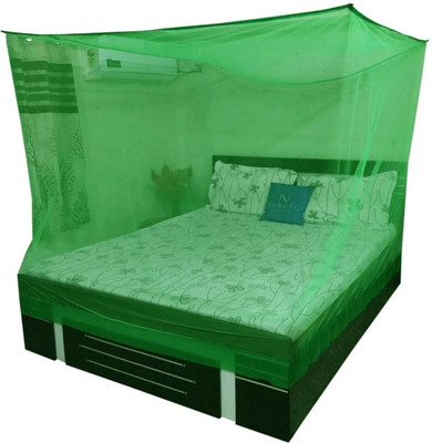 JK TEXTILE HDPE - High Density Poly Ethylene Adults Washable MONO Mosquito Net(Green, Bed Box)