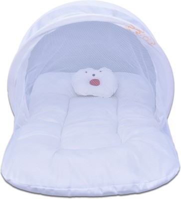 Aim Emporium Polyester Infants Washable Baby Foldable Mosquito Net With Baby Pillow (0 to 6 months) Mosquito Net(White, Tent)