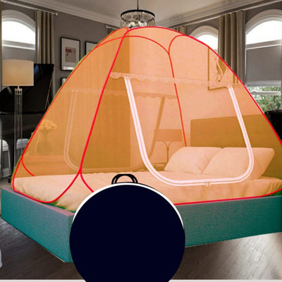 hari Polyester Adults Washable H16 KHAKI machardani for bed Mosquito Net(Khaki, Tent)
