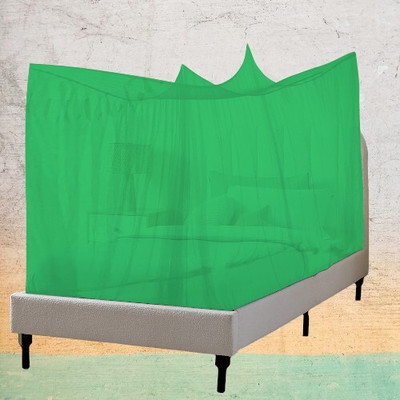 Nissi Polyester Adults Washable Dobule Bed Polyster Mosquito Net 4 x 6.5ft For Adults A045 Mosquito Net(Green, Tent)