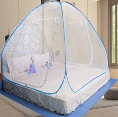 KHANJAN FASHION FAB Polyester Infants Washable BLUE mosquito net for single bed out mosquito net mosquito net racket machardan Mosquito Net(Blue, skyblue, firozi, Sky blue, Navy Blue, Tent)