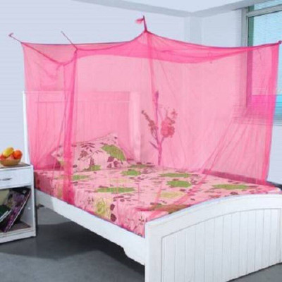 MELLOW DREAMS MOSQUITO NET SINGLE BED HDPE - High Density Poly Ethylene Washable Adults Mosquito Net(Pink, Tent)