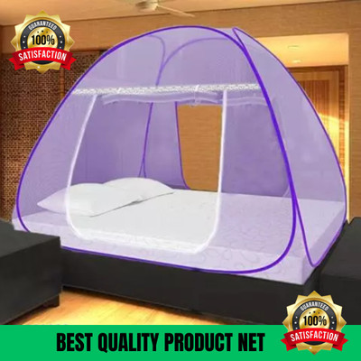 SIFRA Polyester Adults Washable Premium Blue_MS_245 Mosquito Net(OCEAN BLUE, Tent)