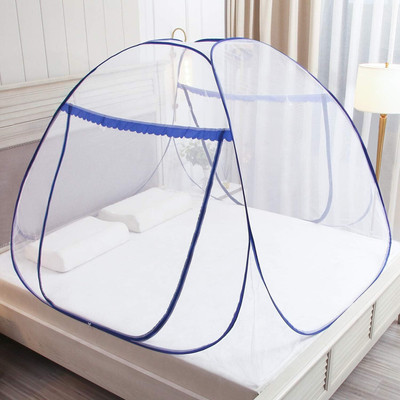 B B Enterprises Polyester Adults Washable Mosquito net for double bed & queen bed Provide full protection from mosquitoes Mosquito Net(White, Blue, Tent)
