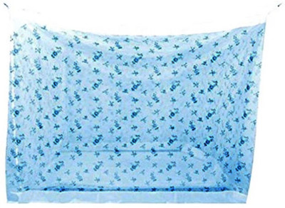 ANS Polyester Adults Washable 4 POSTER MOSQUITO NET Mosquito Net(Blue, Bed Box)