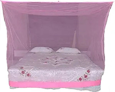 CHIKU CHERRY A-DOU-BED-MOS-54 Polyester Washable Adults Mosquito Net(Pink, Tent)