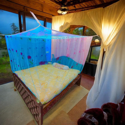 Mosari Polyester Adults Washable IMR BlueSingle Bed Mosquito Net pack of 1 Bed Boxt_120 Mosquito Net(Blue, Bed Box)