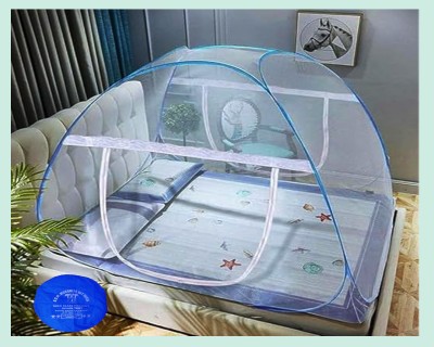AGM Polyester Adults Washable Double Bed Mosquito Net Material Polyester For King Size Pack Of 1 Mosquito Net(White, Tent)