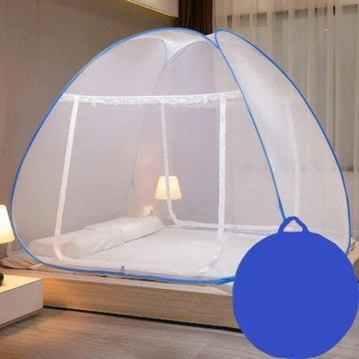 Fozii Enterprises Polyester Adults Washable FoziMN-345AB Mosquito Net(SKY BLUE, Tent)