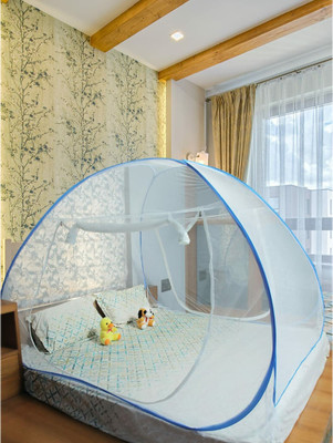 Fozii Enterprises Polyester Adults Washable FoziMN-1290AB Mosquito Net(Blue, Tent)