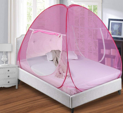 Flipkart SmartBuy FSB-MN-P-K-FULL-PINK B Polyester Washable Adults Mosquito Net(Pink, White, Tent)