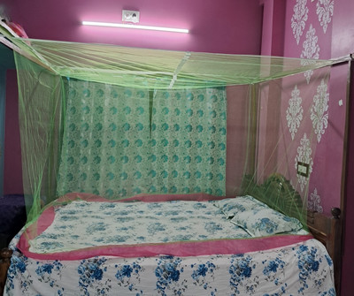 CoverCraze Polyester Adults Washable QUEEN BED INSECT PROTECTION NET Mosquito Net(Green, Tent)