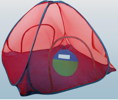 ALTAMASH Polyester Adults Washable Foldable mosquito net_A1 Mosquito Net(Red, Bed Box)