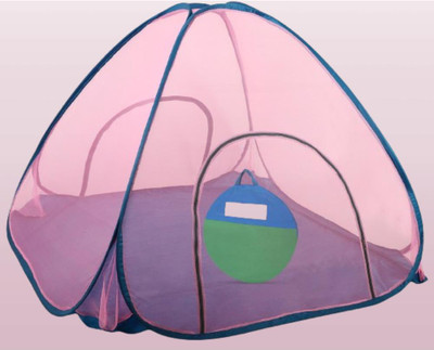 Rsmosquito Polyester Adults Washable Foldable_Pink net_A1 Mosquito Net(Pink, Bed Box)