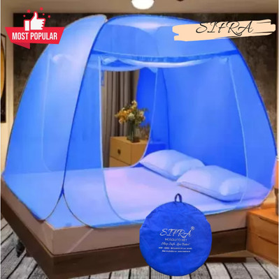SIFRA Polyester Adults Washable Blue_MS_121 Mosquito Net(Blue, Tent)