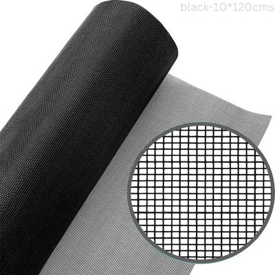 TurtleGrip Fibre Adults Washable 120 GSM Fiberglass Windows Mosquito Net Roll. DIY Cut to Any Size,10m*120cms Mosquito Net(Black, Frame Hung)