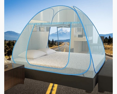 THENR Nylon Adults Washable NR_mosquito_blue_0987n Mosquito Net(Light Blue, Tent)