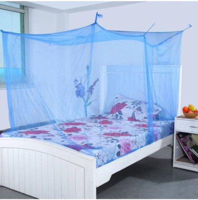 EpicEdge Nylon Adults Washable 6FT x 3FT Single bed Mosquito Net(Blue, Bed Box)