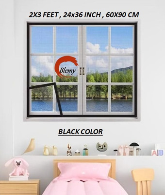 BLEMY HDPE - High Density Poly Ethylene Adults Washable 2X3 BLACK -MS01 Mosquito Net(Black, Frame Hung)