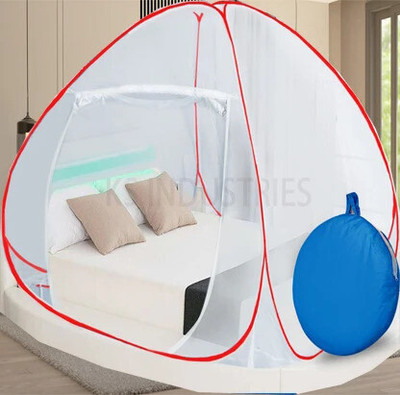 KHANJAN FASHION Polyester Adults Washable WHITE rectangle mosquito net tent baby mosquito net for 0-1year baby machharda Mosquito Net(White, Blue, Tent)