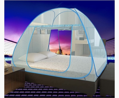 THENR Nylon Adults Washable NR_mosquito_blue_0991n Mosquito Net(Light Blue, Tent)