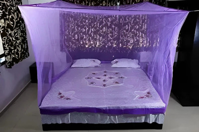 CHIKU CHERRY G-DOU-BED-MOS-14 HDPE - High Density Poly Ethylene Washable Adults Mosquito Net(Purple, Tent)