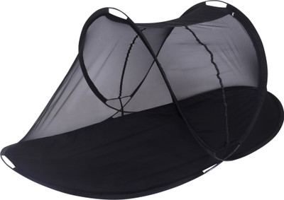 desire choice Polyester Adults Washable SINGLE BED PREMIUM QUALITY MOSQUITO NET (BLACK) Mosquito Net(Black, Tent)
