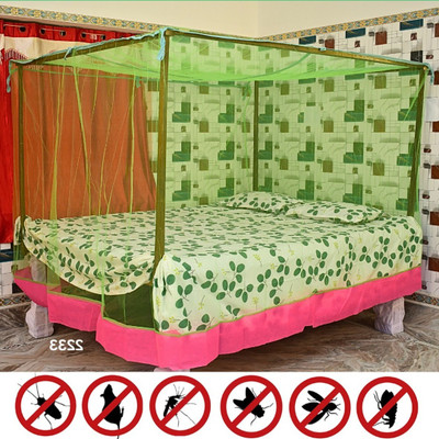 EpicEdge Polyester Adults Washable Single Bed Mosquito Net,(6X3) Ft Green Colour Mosquito Net(Green, Bed Box)