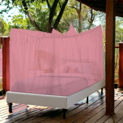 Nissi Polyester Adults Washable Dobule Bed Polyster Mosquito Net 4 x 6.5ft For Adults A075 Mosquito Net(Pink, Tent)