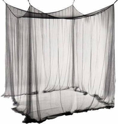 Iblay Polyester Adults Washable Single bed 4x6.5ft Mosquito Net(Black, Bed Box)