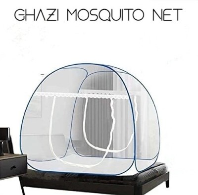 GHAZI Polyester Adults Washable Foldable Mosquito Net Light Weight High Durability Strong and Durable Mosquito Net(Blue, Tent)