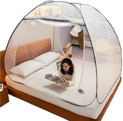 SIFRA Polyester Adults Washable Premium Blue_MS_501 Mosquito Net(D BLUE, Tent)