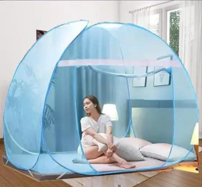 Fozii Enterprises Polyester Adults Washable FoziMN-1643AB Mosquito Net(SKY BLUE, Tent)