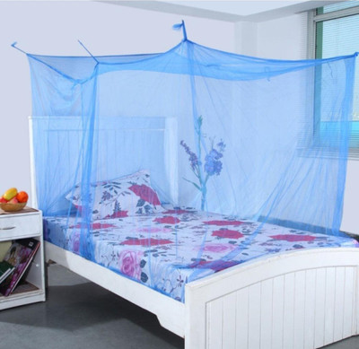 BAPASITARAM Polyester Adults Washable BAPA-RK1_SB_D_BL_051 Mosquito Net(Sky Blue, Bed Box)