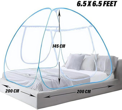 BELSODINE Polyester Adults Washable NEWMOSQUITO NETN373 H373 Mosquito Net(Blue, Tent)