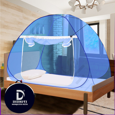 didhiti Polyester Adults Washable machar wali jali easily set-up floor ke liye mosquito net pack of 1 mosquito net Mosquito Net(Royal Blue, navy, navy, vyolet, royal blue patti, rang, Tent)